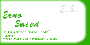 erno smied business card